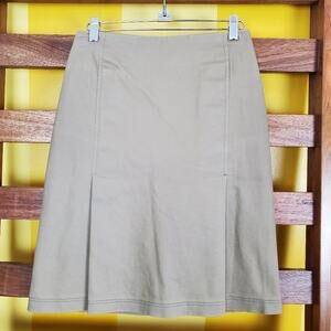 Untitled Khaki Pleated Skirt, Sz 7